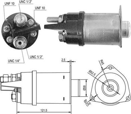 MAGNETI MARELLI Тяговое реле, стартер 940113050494